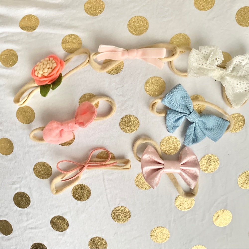 Set of 7 - Newborn Hair Bows